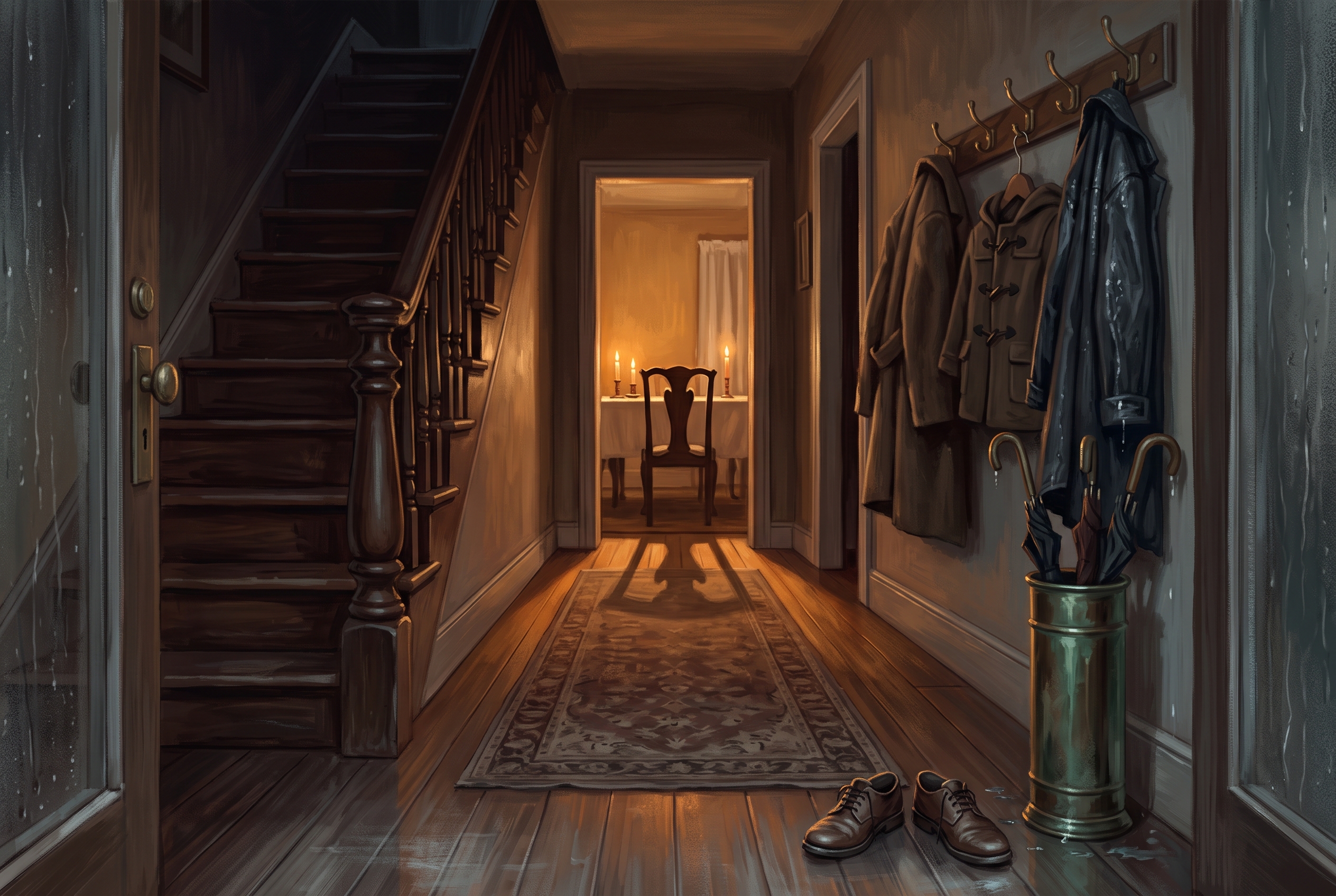 The Grand Wainscot Hallway