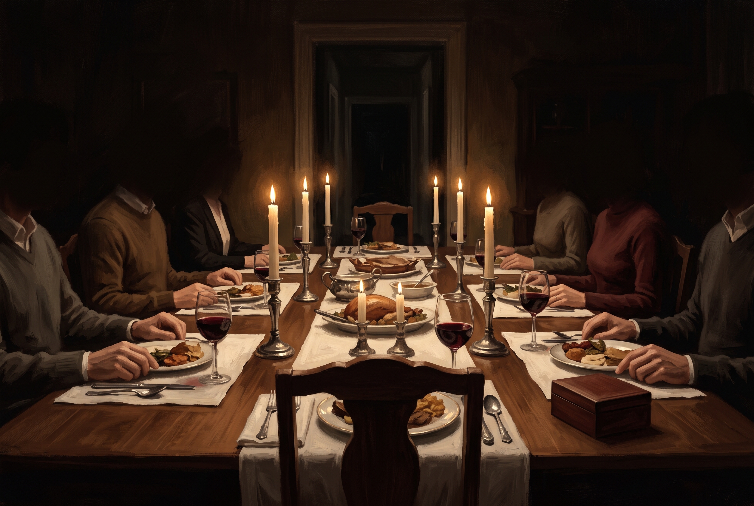 Grandma Evelyn at the Head of the Table